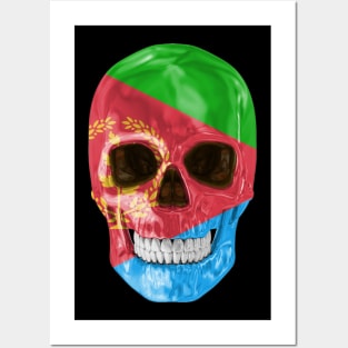 Eritrea Flag Skull - Gift for Eritrean With Roots From Eritrea Posters and Art